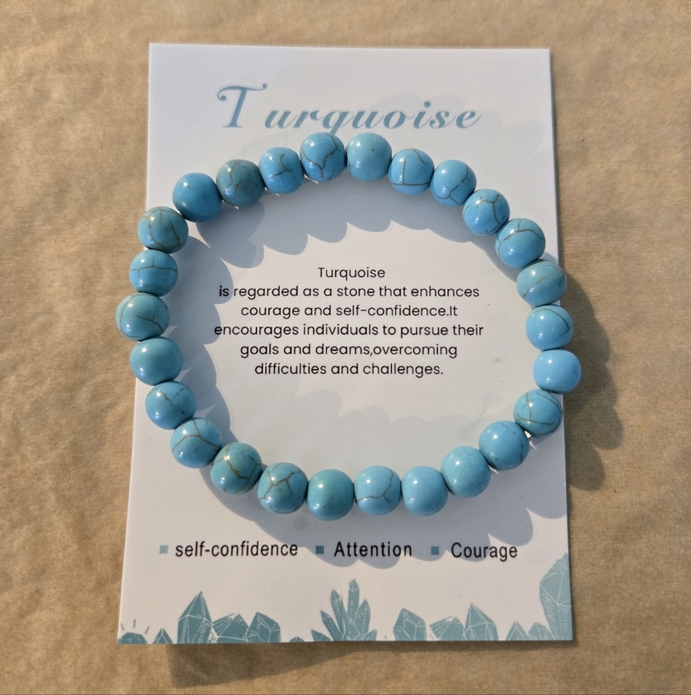 Natural Stone Turquoise Bracelet Men Women Handmade Giftable